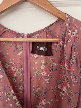 Reformation Dusty Rose Floral Midi Dress